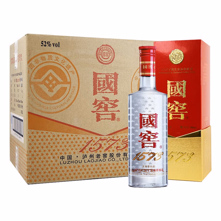 泸州老窖 国窖1573 浓香型白酒 52度 500ml 整箱