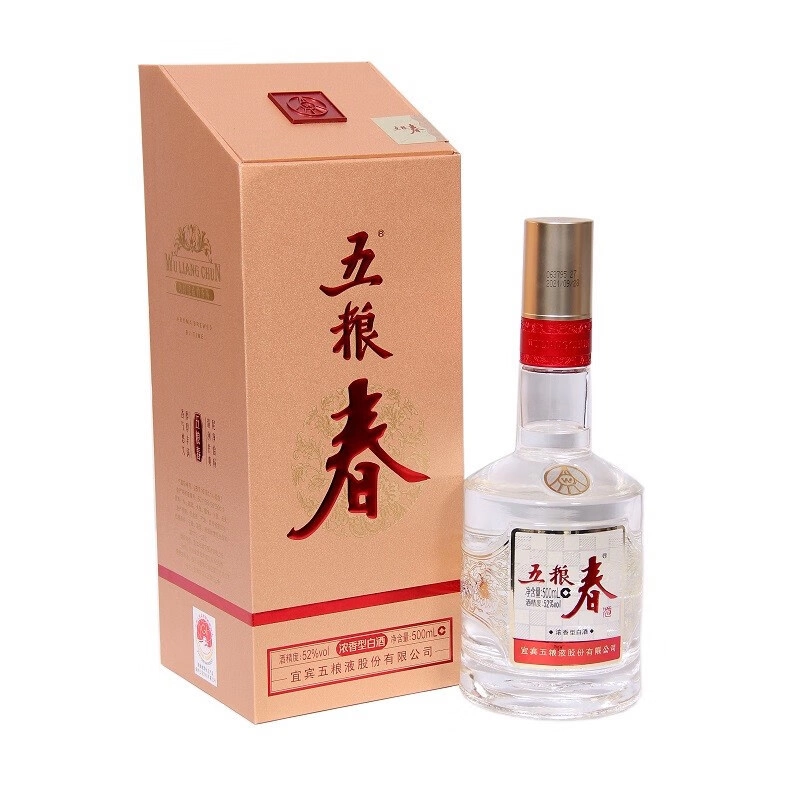 五粮浓香五粮春52度浓香型白酒500ml整箱